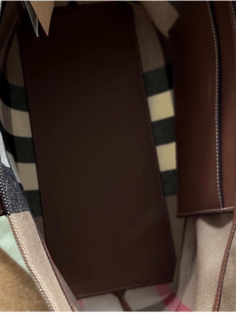 Burberry Check London Tote - Picture 3 of 4